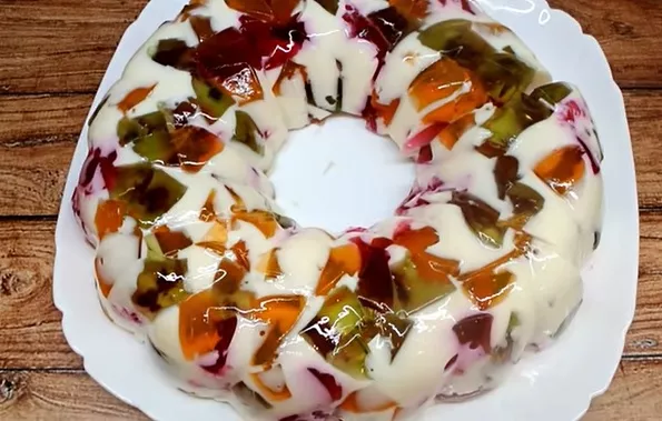 Желейный торт «Битое стекло» – пошаговый рецепт приготовления с фото