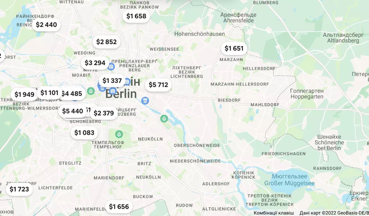 Стоимость аренды квартир в Берлине 