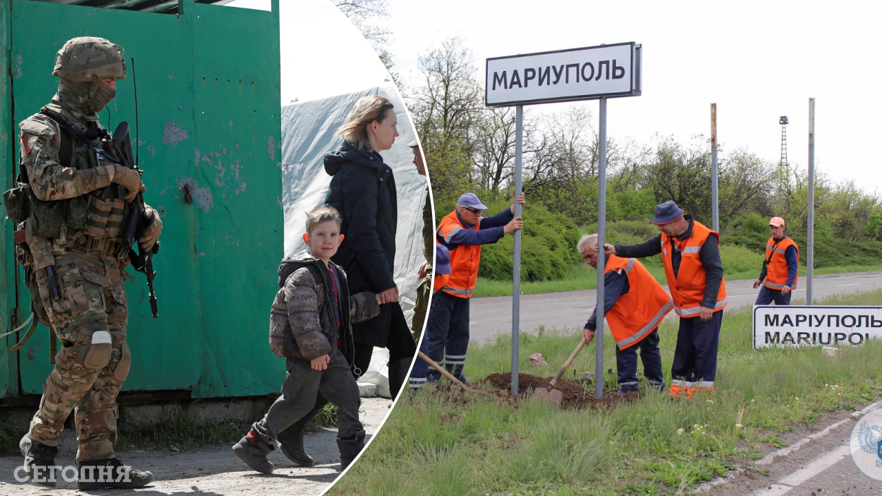 В Мариуполе оккупанты начали менять указатели и таблички на российские  (фото) | Сегодня