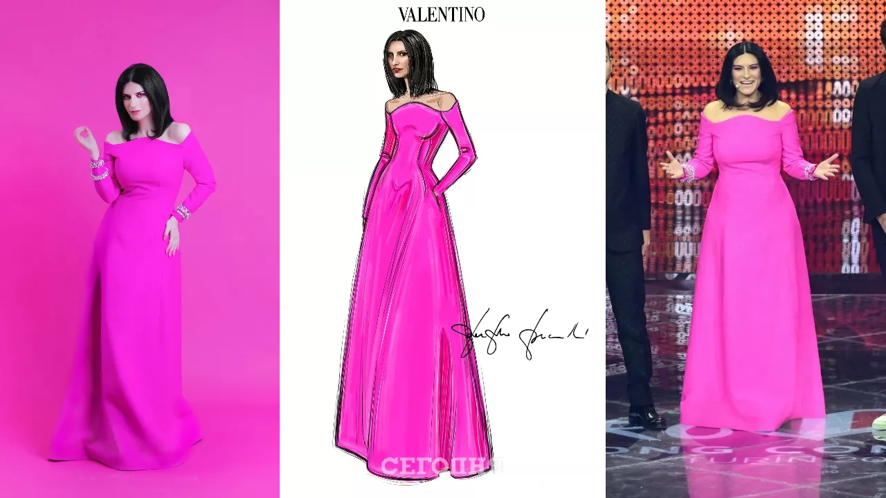 Лауры Паузини в платье Valentino