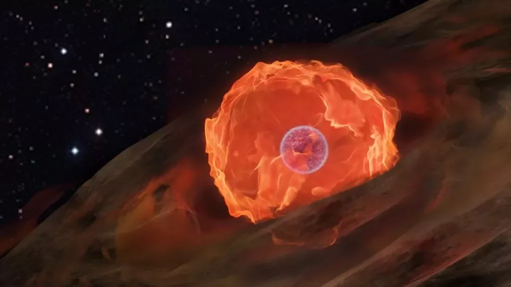 Взрыв "карлика" достиг температуры около 327 000 градусов по Кельвину, что примерно в 60 раз горячее Солнца