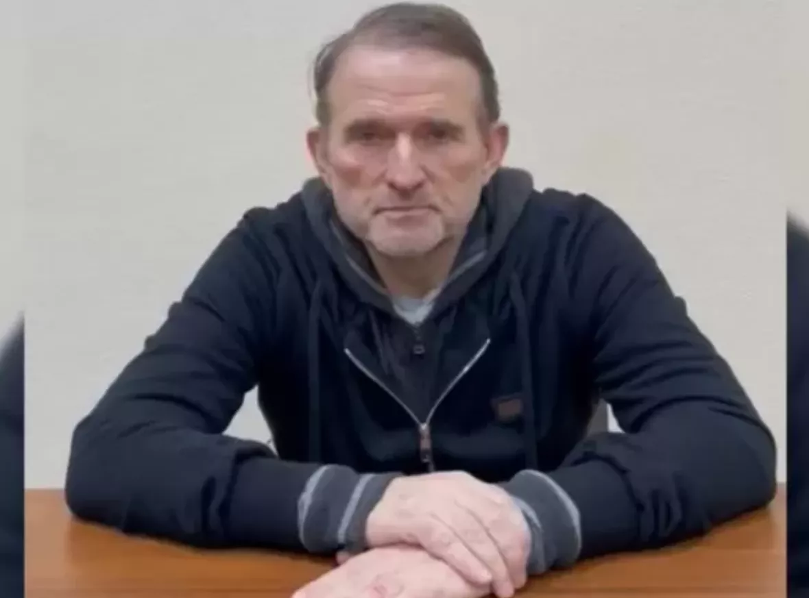 Сейчас Медведчук дает показания. Фото: стоп-кадр видео СБУ.