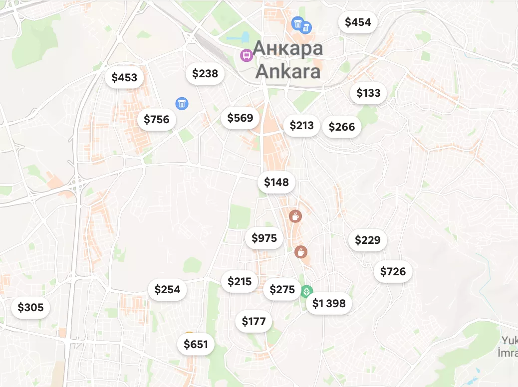 Стоимость жилья в Анкаре 