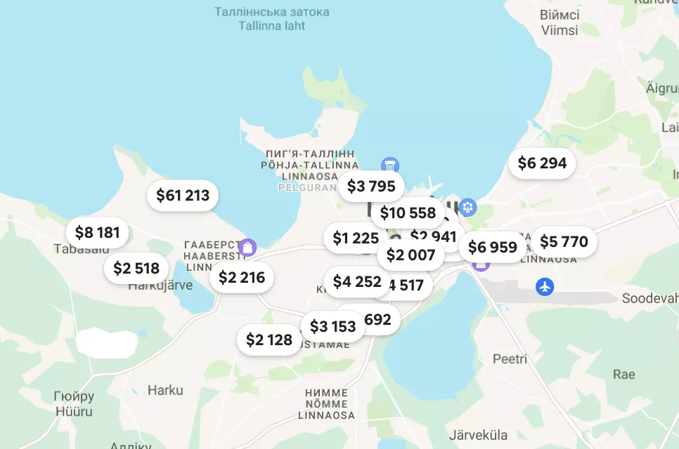 Стоимость аренды в Таллине