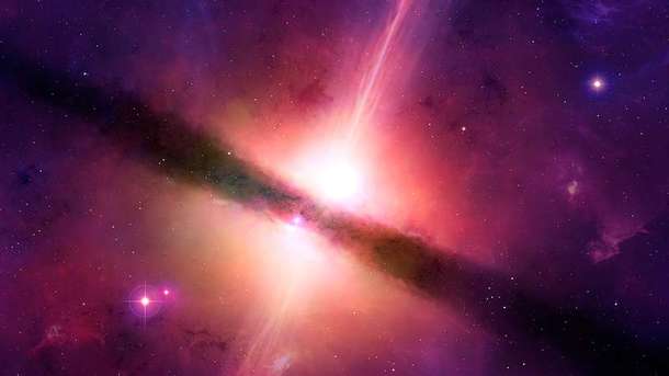 Яркий объект расположен "всего лишь" в 200 миллионов световых лет от Земли. Фото: New Scientist