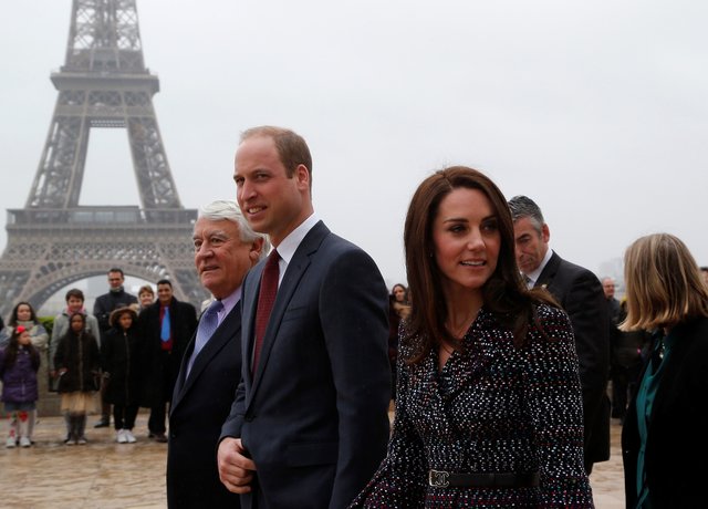 Кейт Миддлтон и принц Уильям в Париже. Фото: AFP