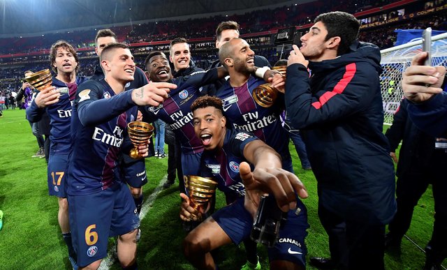 Футболисты "ПСЖ" завоевали Кубок французской лиги. Фото AFP