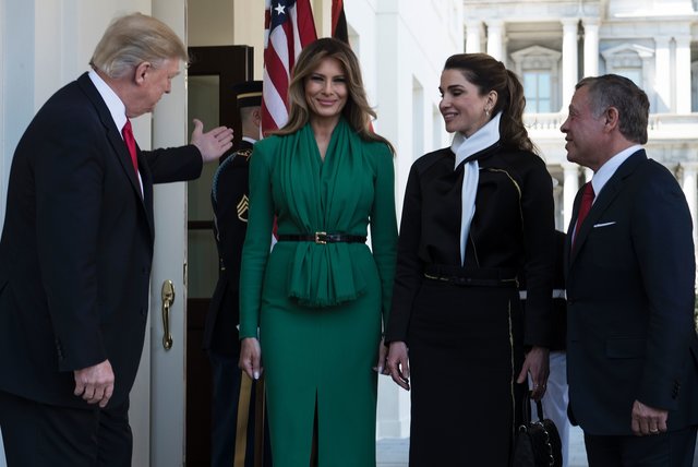 Меланья Трамп встретилась с королевой Иордании. Фото: AFP