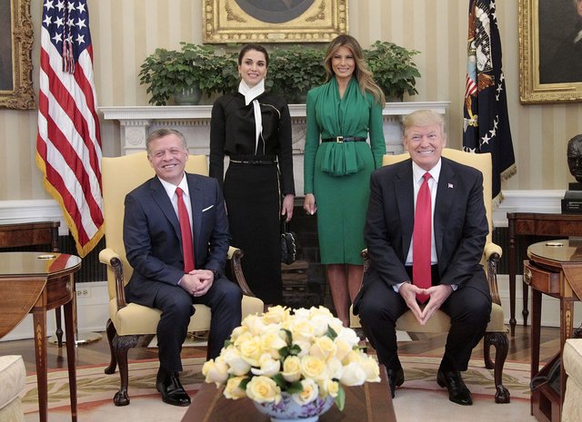 <p>Меланія Трамп зустрілася з королевою Йорданії. Фото: AFP</p>