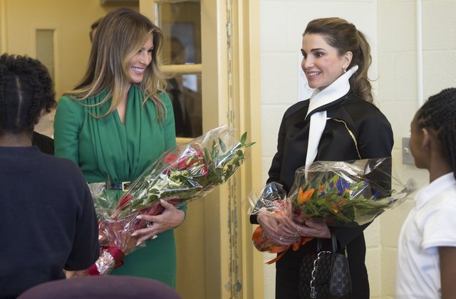 Меланья Трамп встретилась с королевой Иордании. Фото: AFP