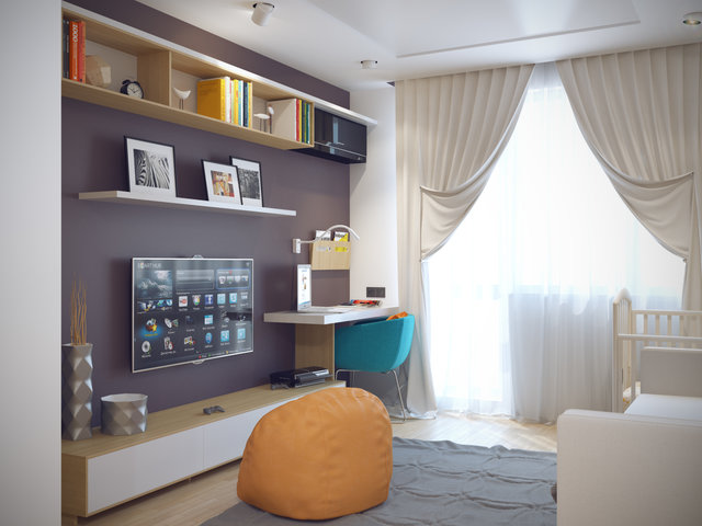 Мебель для небольшой квартиры должна быть многофункциональна. Небольшой раскладной диван будет удобен и для сна, и для приема гостей. Фото: mydesignclub.info