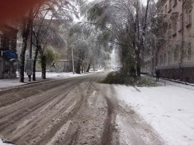 <p>Сніговий колапс в Дніпрі</p>