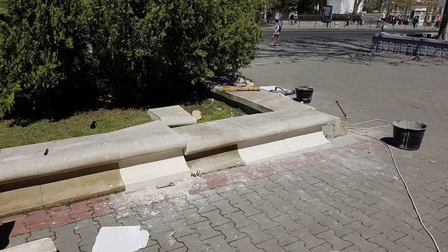 Забота о памятниках в Севастополе. Фото: соцсети