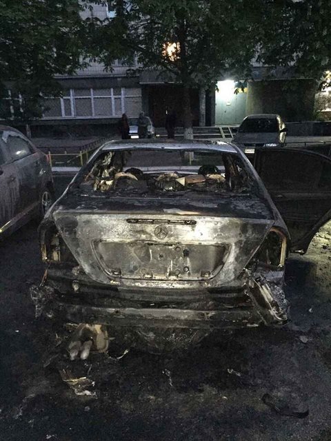<p>У двох пожежах згоріли гараж і авто. Фото: facebook.com/MNSKyiv</p>