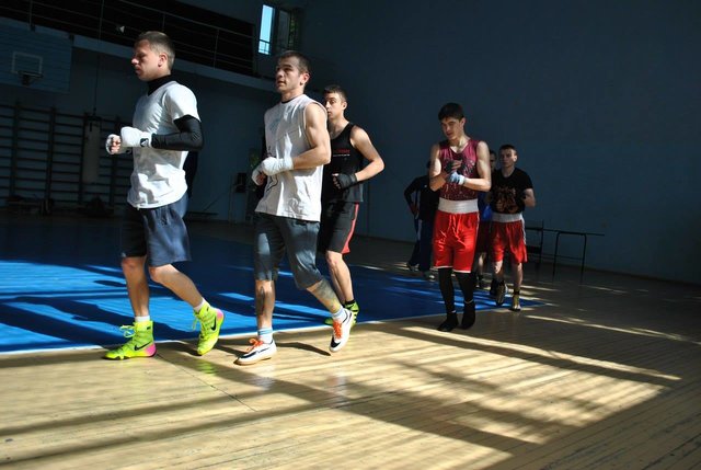 Тренировка украинских боксеров