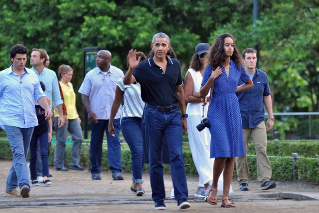 Семейство Обама. Фото: AFP