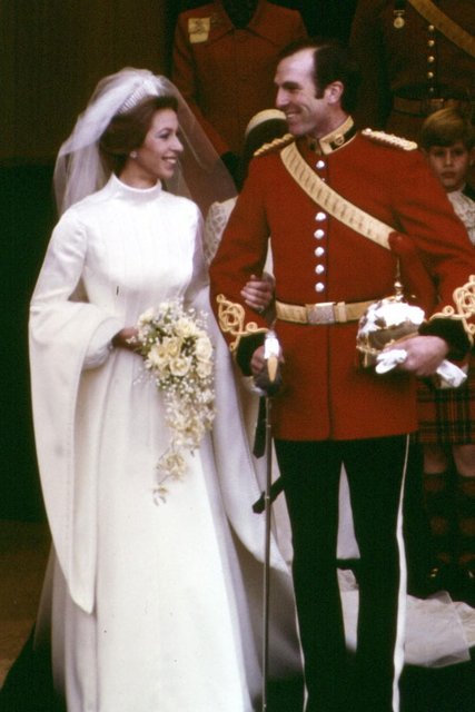 Принцесса Анна и капитан Марк Филлипс. Великобритания, ноябрь 1973. Фото: pinimg.com