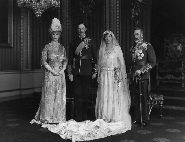 Свадьба принцессы Марии, дочери Георга V и виконта Ласеллс. Великобритания, 1922. Фото: pinimg.com