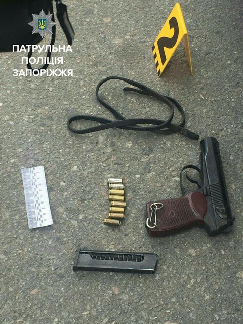 В Запорожье произошла стрельба. Фото: патрульная полиция и 061