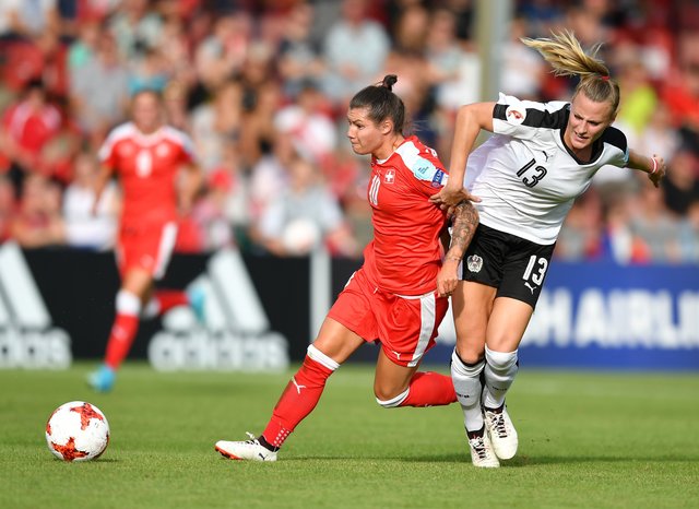 <p>Жіночий футбол. Австрія – Швейцарія – 1: 0. фото AFP</p>