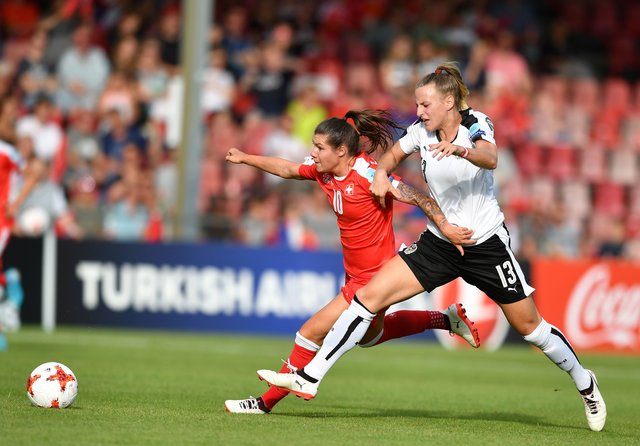 Женский футбол. Австрия – Швейцария – 1:0. Фото AFP