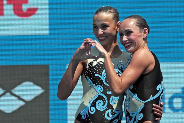 Анна Волошина и Елизавета Яхно. Фото AFP