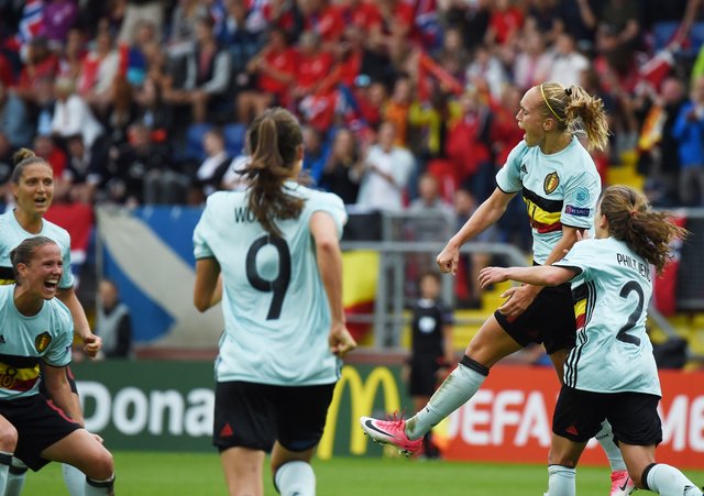 Матч Бельгия – Норвегия на женском Евро. Фото AFP