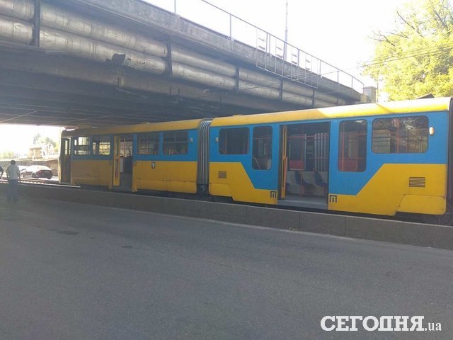 Трамваи остановились из-за обрыва линии. Фото: Ольга Мулько, Владимир Крекотин