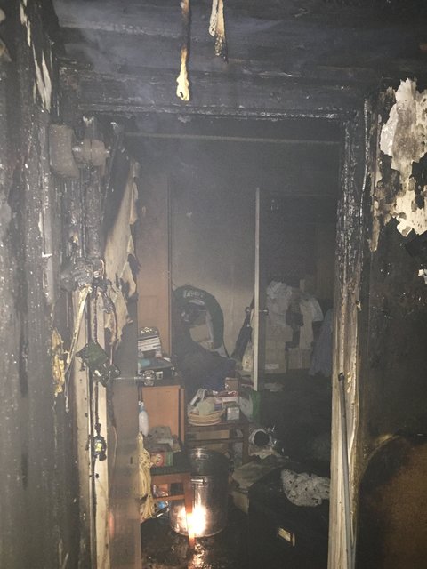 Квартира сильно выгорела