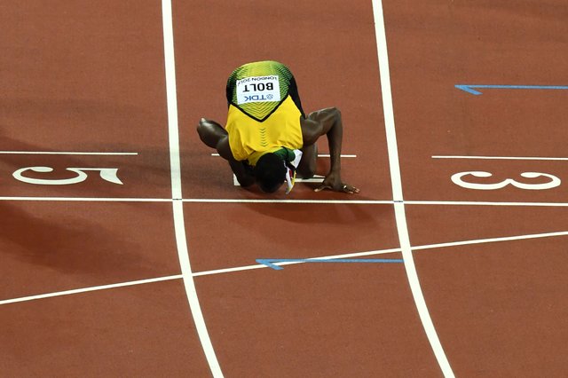 Усейн Болт стал третьим на 100-метровке на чемпионате мира в Лондоне. Фото AFP