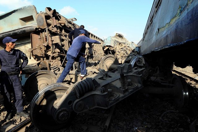 Железнодорожная авария в Египте. Фото: AFP