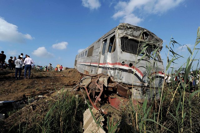 <p>Залізнична аварія в Єгипті. Фото: AFP</p>