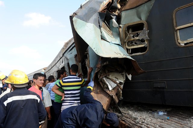 <p>Залізнична аварія в Єгипті. Фото: AFP</p>