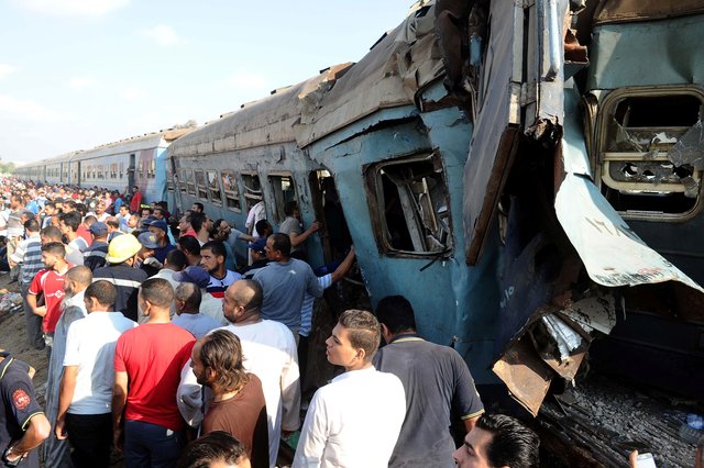 Железнодорожная авария в Египте. Фото: AFP