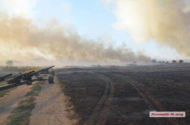 <p>Пожежа охопила територію в кілька десятків гектарів. Фото: novosti-n.org</p>