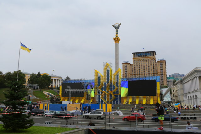 Київ готується до святкування Дня прапора та Дня Незалежності України 2017 р.Фото: Даниїл Павлов.