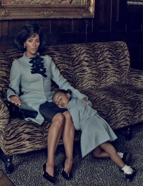 Ким Кардашьян-Уэст вместе с дочерью Норт снялась в фотосессии для журнала Interview