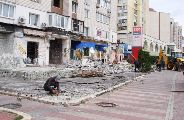 <p>Знесення будівель у столиці. Фото: А. Андрєєв, О. Маляревич</p>