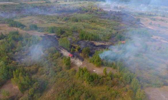 В Черкасской области горят торфяные поля, фото ГСЧС