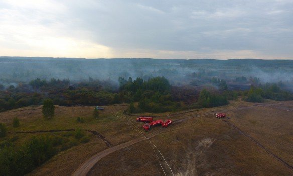 В Черкасской области горят торфяные поля, фото ГСЧС