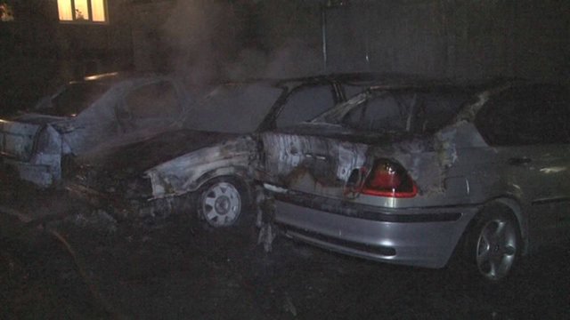 <p>Машини обгоріли повністю Фото: ДСНС</p>