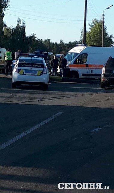 Авария произошла на окраине Киева