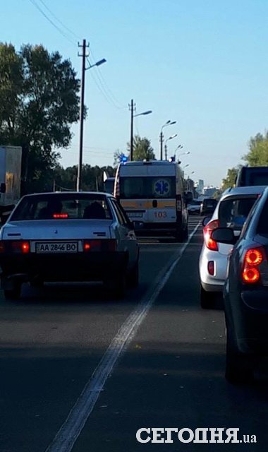 Авария произошла на окраине Киева