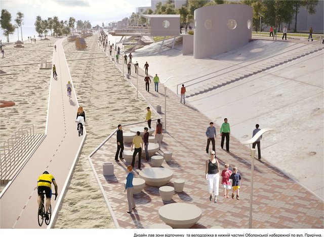 Набережная. В пляжной зоне могут появиться велосипедные дорожки и места для отдыха горожан. Фото: ГУРТ-Проект