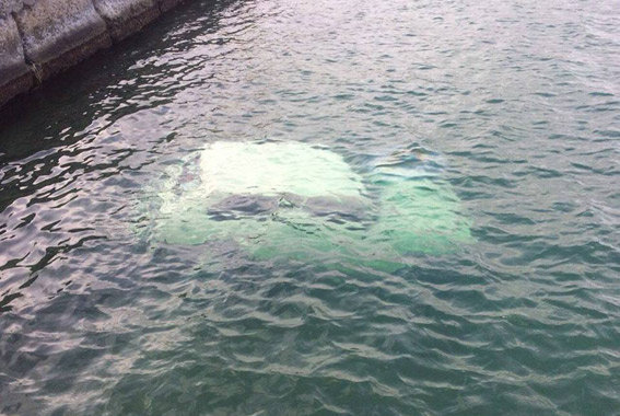 Затонувший автомобиль. Фото: ГУ Нацполиции в Одесской области