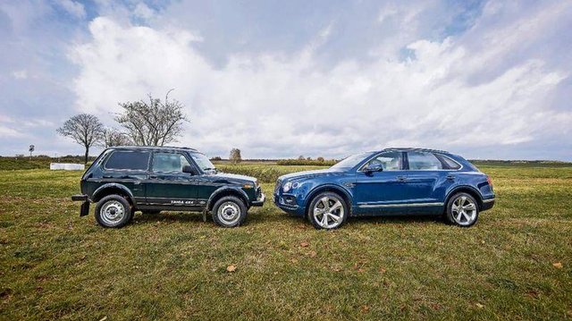<p>"Лада Нива" порівняли з Bentley Bentayga Diesel. Фото: Bild</p>