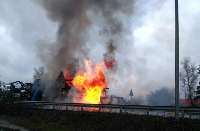 На месте пожара. Фото: galinfo.com.ua