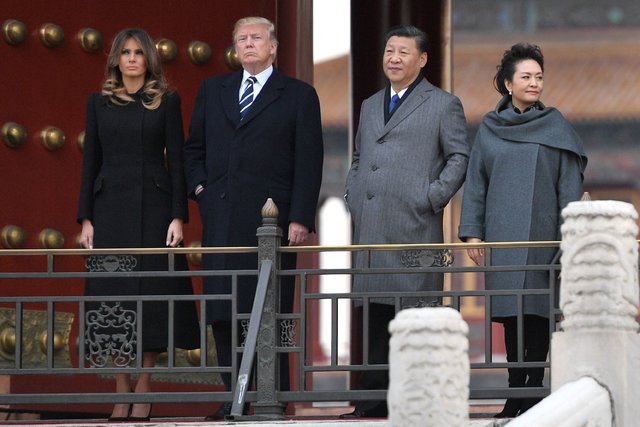 Первый официальный визит президента США в Китай. Фото: AFP