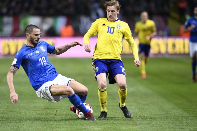 <p>Відбір на ЧС-2018. Швеція – Італія – 1: 0. фото AFP</p>