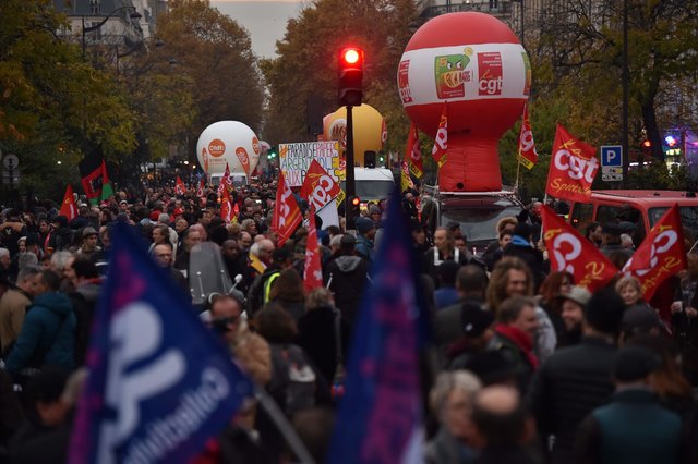 <p>Франція протестує проти реформ Макрона, фото AFP</p>